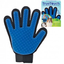 Перчатка для вычесывания шерсти True Touch Черно-синяя Перчатка для вычесывания шерсти True Touch Черно-синяя