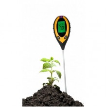 Портативный электронный анализатор почвы SOIL SURVEY тестер для почвы 4в1 AMT-300 чёрный Влагомер Термометр Люксметр PH-метр