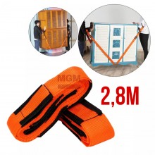 Грузоподъёмные ремни для переноски мебели CARRY FURNISHINGS EASIER 2 штуки по 2,8 метра Оранжевый