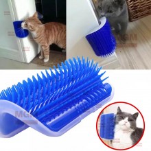 Игрушка - расчёска для для чистки шерсти CATIT - массажер для кошек и котов, чесалка для трения с кошачьей мятой Синий