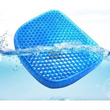 Удобная ортопедическая подушка для сидения EGG SITTER SUPPORT CUSHION Гелевая На стул Кресло В машину Офис  эргономика под ягодицы 7234 Синий + чехол
