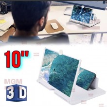 Универсальный увеличитель экрана телефона ENLARGED SCREEN MAGNIFIER 3D Подставка для любой модели смартфона Белый