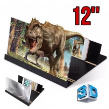 Увеличитель экрана телефона 3D ENLARGED SCREEN MAGNIFIER Подставка для смартфона Тёмное дерево