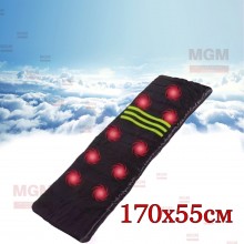 Массажный матрас - накидка с кнопкой подогрева MASSAGE MAT - массажер на кровать, кресло с пультом управления для всего тела - массаж шеи, спины, ног Чёрный