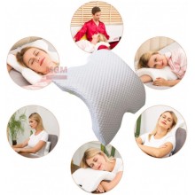 Подушка - туннель для шеи MEMORY FOAM PILLOW Ортопедическая с эффектом памяти Гипоаллергенная  Дышащая Тоннель 3599 Белый