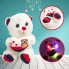 Светящийся говорящий плюшевый мишка с сердечком Мягкая игрушка 22 см хлопковый Белый
