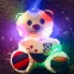 Светящийся говорящий плюшевый мишка с сердечком Мягкая игрушка 22 см хлопковый Белый