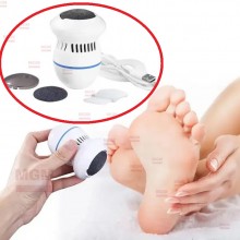 Электрическая USB пилка для педикюра, чистки стопы на аккумуляторе PEDI VAC Ручная пемза по уходу за кожей ног, пяток, удаления мозолей Белый