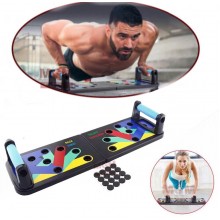 Спортивные упоры для отжиманий FOLDABLE PUSH UP BOARD Портативный тренажер Доска Платформа Антискользящее покрытие  JT-006 Чёрный