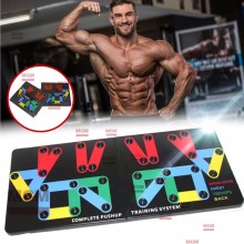 Большая широкая доска для отжиманий комплект TRAINING SYSTEM Тренажер с прорезиненными прочными ручками - ежедневные отжимания широкий и узкий хват для результата - упоры для отжиманий Чёрный