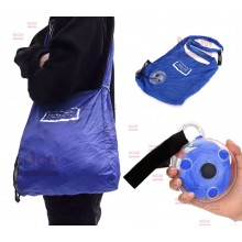 Cкладная сумка - шоппер для ежедневной носки SHOPPING BAG TO ROLL для покупок на каждый день - сворачиваемая в чехол брелок Синий / Чёрный Cкладная сумка - шоппер для ежедневной носки SHOPPING BAG TO ROLL для покупок на каждый день - сворачиваемая в чехол брелок Синий / Чёрный
