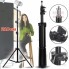 Алюминиевый компактный штатив 2,1 м для фотоаппарата кольцевой LED лампы смартфона экшн-камеры с прижимными винтами и стандартным креплением 