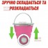 Круглое складное ведро на 5 литров Туристическое из пластика и пищевого силикона в дорогу, на пляж, рыбалку, в поход, на дачу Розовый