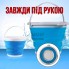 Складное ведро Круглое на 10 литров Туристическое раскладное из пластика и пищевого силикона в дорогу, на пляж, рыбалку, в поход, на дачу Синий