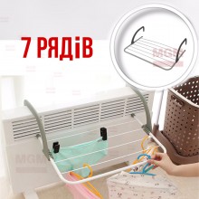 Складная подвесная сушилка для одежды, обуви и белья WEN TE - Универсальная навесная сушка - с установкой на батарею окно дверь балкон ванная комната Серый / Белый
