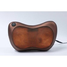 Подушка массажная Massage Pillow с инфракрасным подогревом для дома и автомобиля Brown